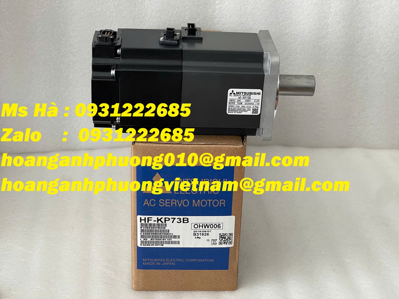 Bộ động cơ nhập dòng mitsubishi HF-KP73B có tích hợp phanh